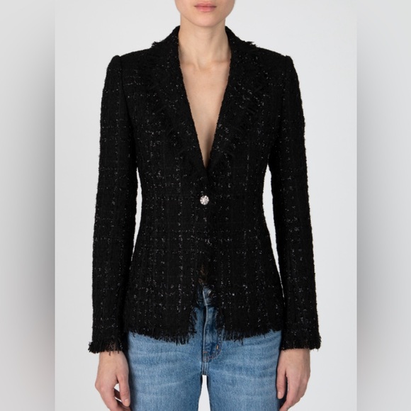 Derek Lam 10 Crosby Adelaide Fringe Bias Jacket - Picture 1 of 5